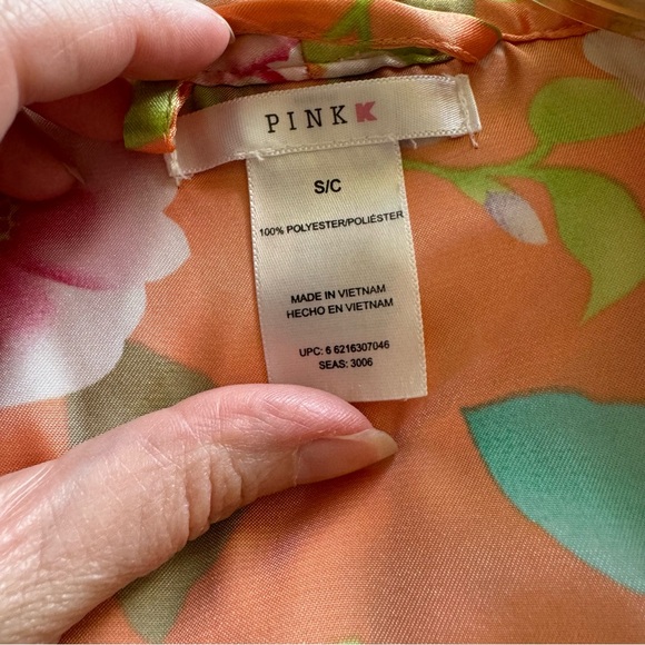 Pink K size small floral robe - Picture 4 of 8